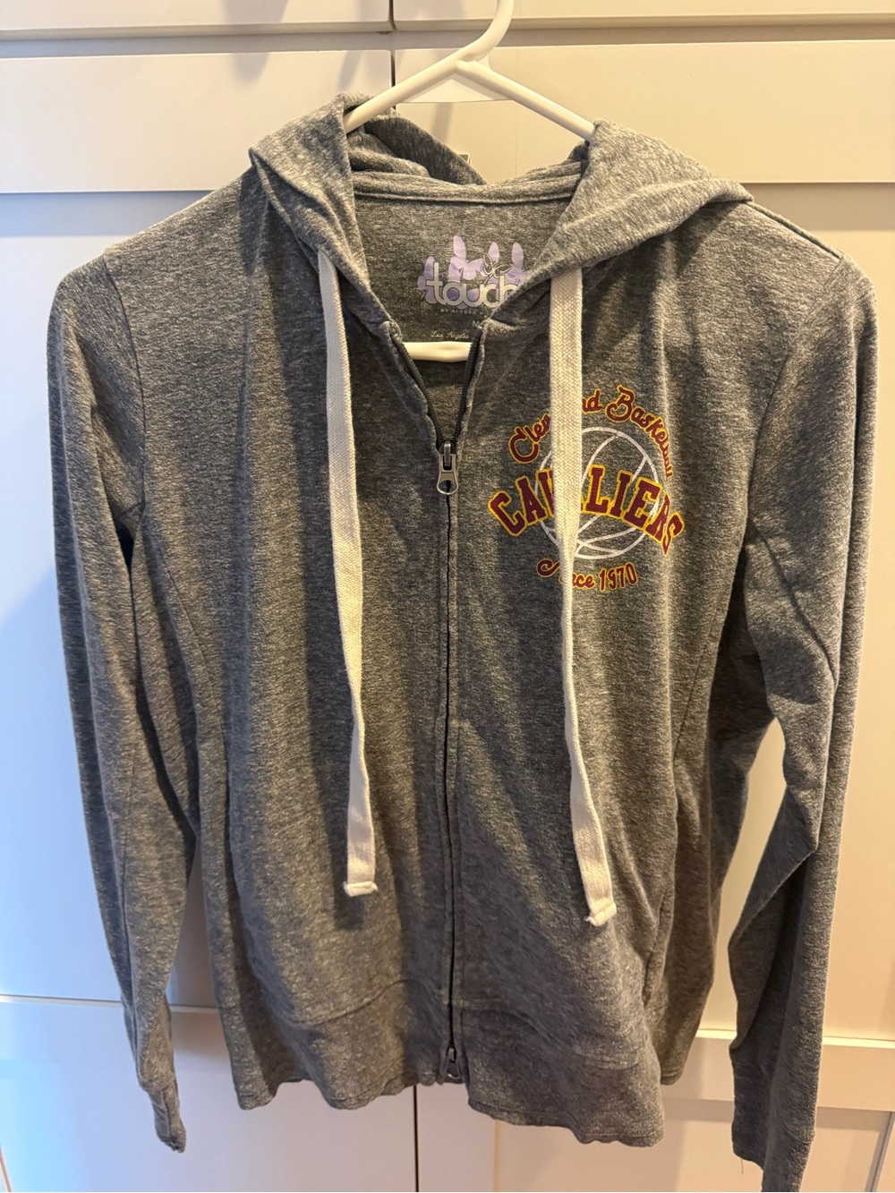 Touch by Alyssa Milano Gray Cleveland Cavaliers Zip Hoodie